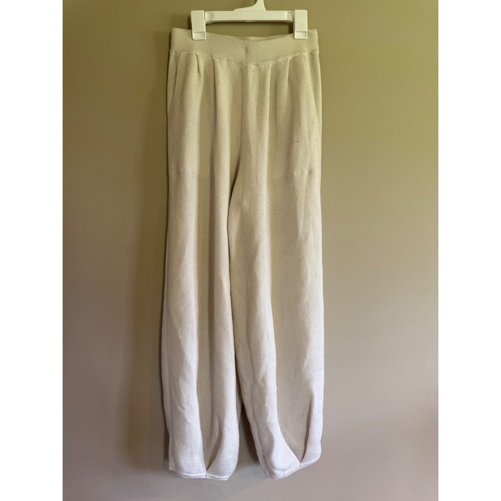 Free People FP Beach Knit Harem Pants Cream Wide Leg‎ Tulip Hem Small